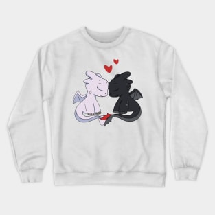 Love of dragons, Black fury & Light fury, Httyd characters, Toothless Crewneck Sweatshirt